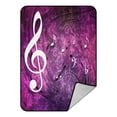 thumbnail image 1 of EREHome Musical notes Throw Blanket Fleece Blankets Plush Blanket 58x80 Inch, 1 of 1