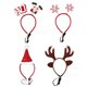thumbnail image 1 of Paquete de 4 diademas navideñas para perros, con forma de árbol de Navidad, cuerno de ciervo, copo de nieve, accesorios para disfraces navideños para mascotas, suministros de decoración para fiestas, 1 of 5