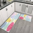 thumbnail image 3 of 2 Piece Dalia Flowers Rug Kitchen Rug Set, Decor Kitchen Rugs, Absorbent Non-Slip Washable Floor Mats, Home Indoor Runner Rugs 17"x47"+17"x30", 3 of 7