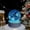 Multicolor, variant on Red Ice Cracked Glass Crystal Ball with LED Wooden Base,Decorative Ball for Dinner Party Centerpiece,Multicolor Crystal Solid Spheres for Home Living Room Night Light Ornament
