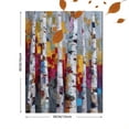 thumbnail image 3 of Abstract Birch Tree Impasto Oil Painting, Handmade Decor for Living Room, Bedroom, Office, Entryway, 3 of 8