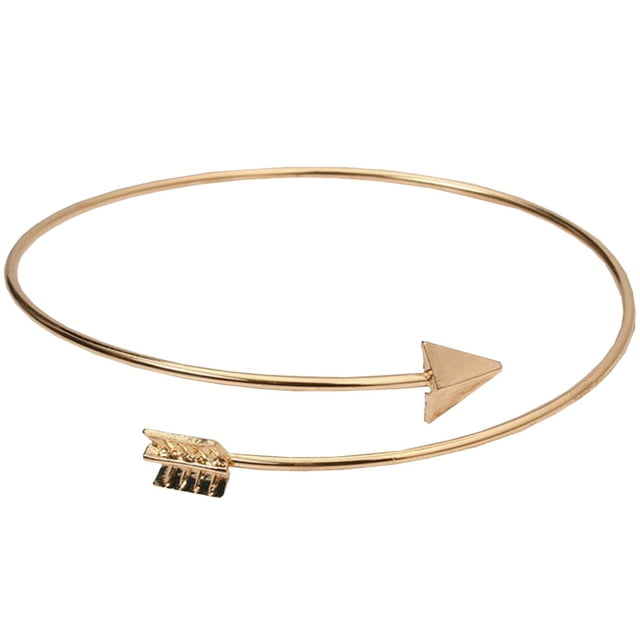 Simple Fashion Women Metal Punk Cuff Arrow Bangle Bracelet Jewelry GD