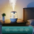 thumbnail image 5 of YIMWNYI USB Humidifier with Humidity Display, Quiet Cool Mist for Bedroom and Office Plants, Portable 2L Mini Humidifier, Easy to Clean, Night Light Function, Continuous & Intermittent Mist Modes, 5 of 9
