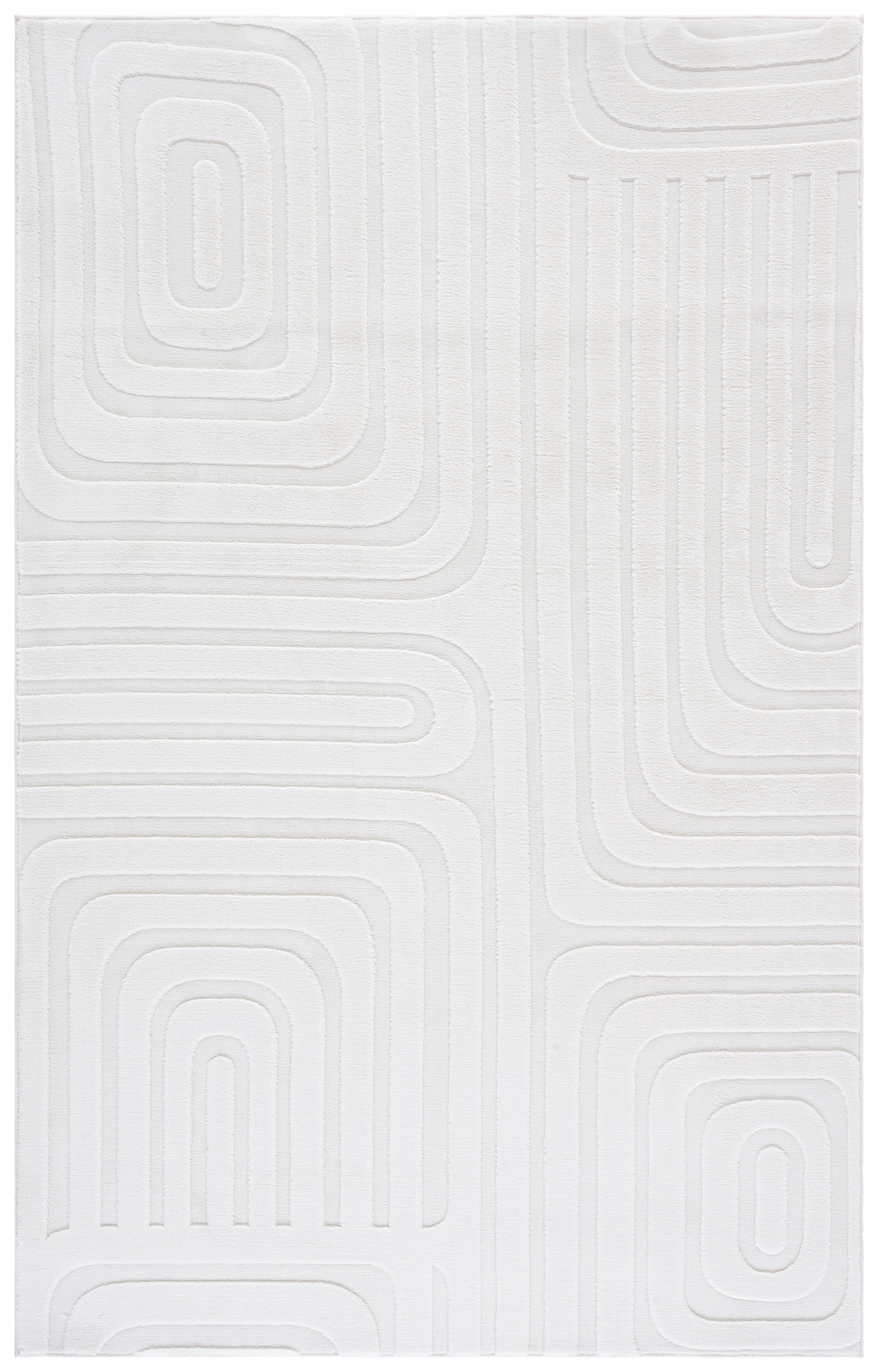 Safavieh Versailles Santana Geometric Machine Washable Area Rug, Ivory, 6' x 9'