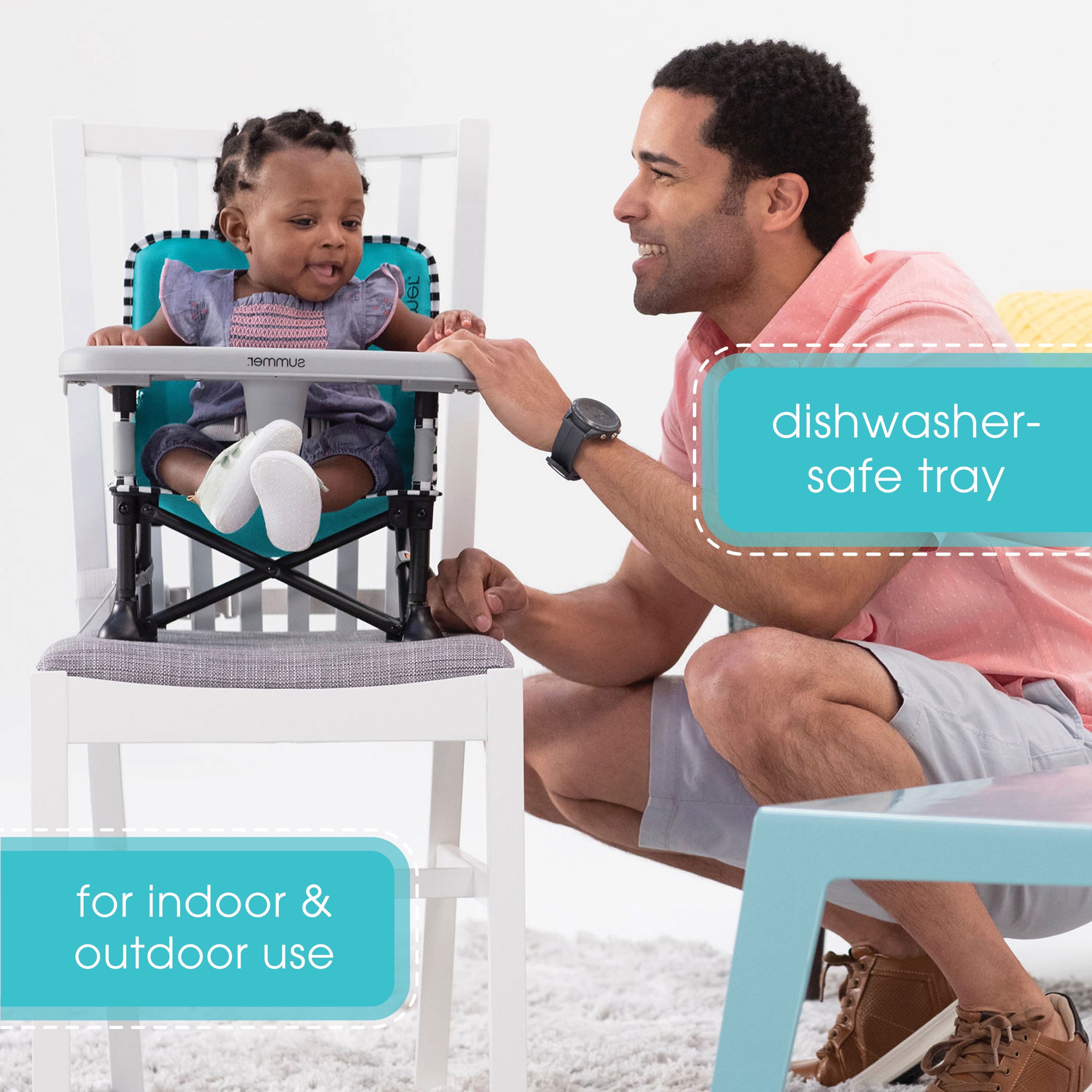 Summer Infant Pop N Sit SE Booster Aqua Sugar 6 Months 37