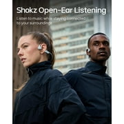 New Shokz OpenRun Pro 2 - Open-Ear, Bone Conduction Sport Headphones - Sweat Resistant, Workout Headphones with 30ft Bluetooth - Secure, Comfortable Fit - Deep Bass and Smart Mic - SHOKZ App (Silver)
