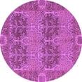 thumbnail image 1 of Ahgly Company Indoor Round Abstract Purple Modern Area Rugs, 8' Round, 1 of 4