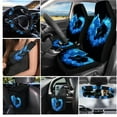 thumbnail image 2 of Jeiento Blue Cat Printed 15 Pcs Car Seat Cover Full Set for Women with Rearview Mirror Cover/Car Trash Can/Air Vent Phone Holder/Soft Seat Belt Cover/Steering Wheel Cover/Coaster, 2 of 6