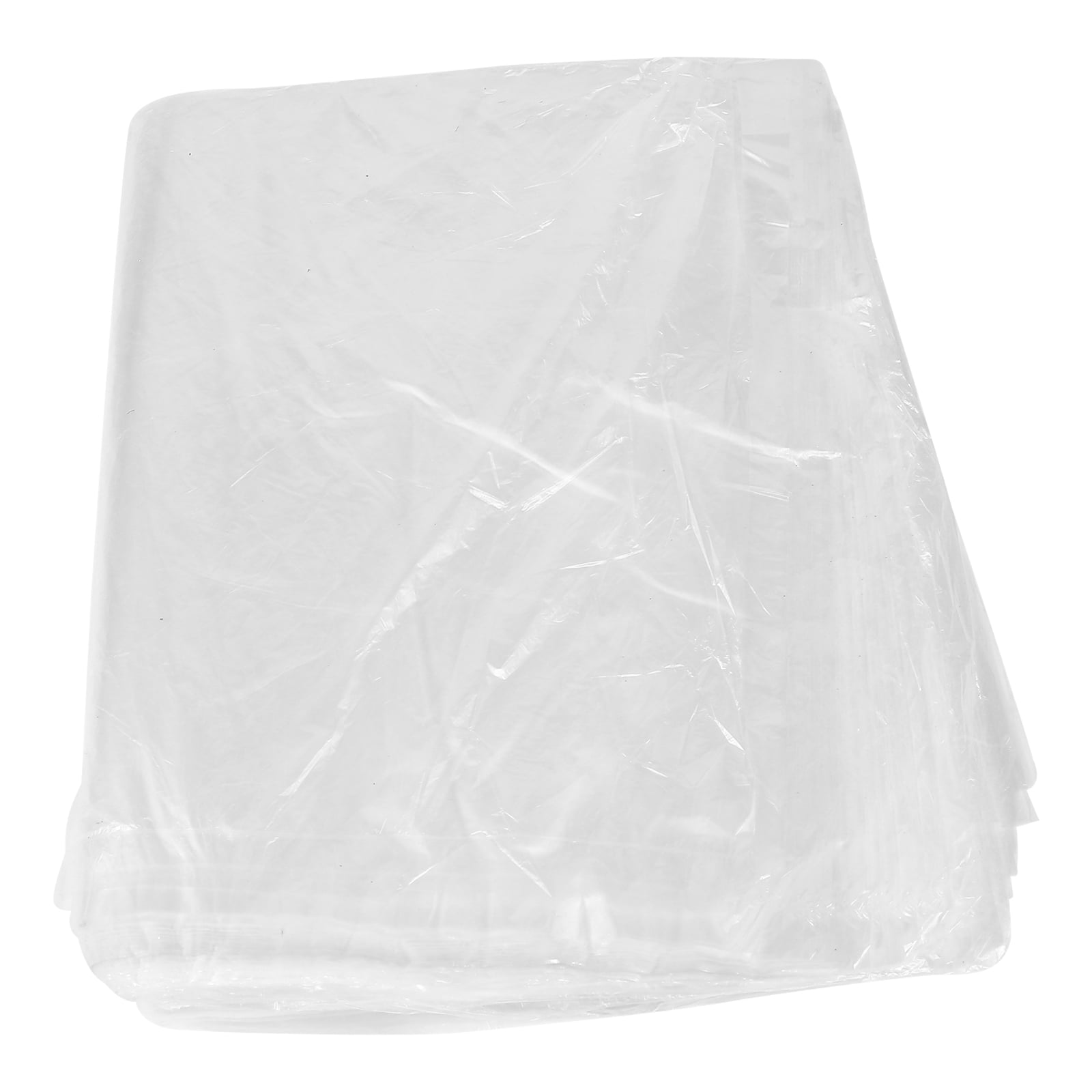 Bestonzon 200pcs PE Transparent Plastic Bag Disposable Storage Pouch Giant Storage Bags, Adult Unisex, Size: Large