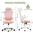 thumbnail image 4 of Casabay Ergonomic Office Chair, High-Back Mesh Desk Chairs with Flip-up Armrest Adjustable Headrests, Comfortable Lumbar Support, for Home, Work, Study, 4 of 7