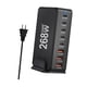 thumbnail image 1 of Cargador USB C de 268 W, adaptador de escritorio de carga rápida, 8 puertos, cargador GaN de escritorio Negro, 1 of 9