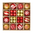 thumbnail image 5 of Naierhg 42/44Pcs Vibrant Christmas Tree Ball Set Multicolor Ornaments Plastic Balls for Festive Home Decor White, 5 of 8