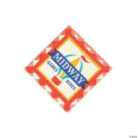 County Fair Beverage Napkins, Birthday, Party Supplies, 16 Pieces