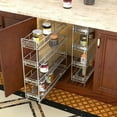 OCG 4Tier Slide Out Kitchen Slim Storage Wire Baskets, Narrow Pull Out