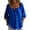 Blue, variant on Dresses for Women Short Sleeve Shirts Cowl Neck Boho Tops Loose Fit Shirts Business Dressy Casual 2026, S