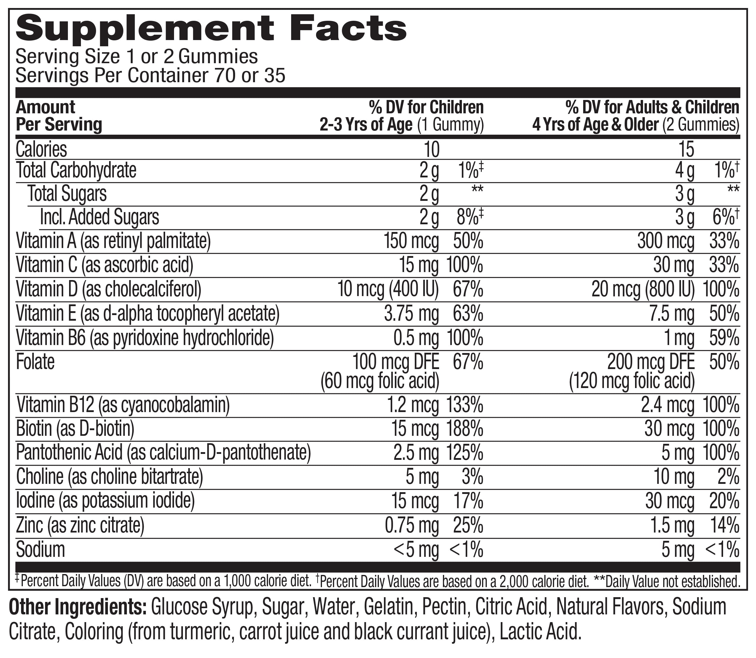 OLLY Kids Multivitamin Gummy Worm Supplement for Kids, Vitamins A, C, D & Zinc, 70 Count