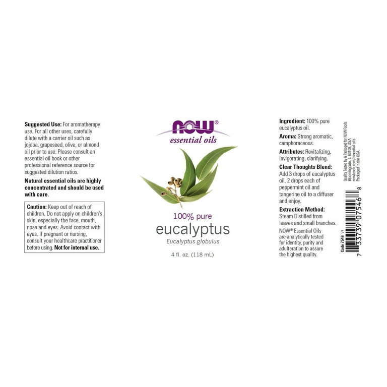 Eucalyptus 100% Pure Essential Oil (4 Fluid Ounces) 