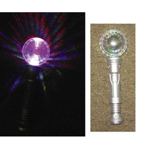 LS513 - HAND HELD FLASHING DISCO BALL USES 3 AAA BATTERY