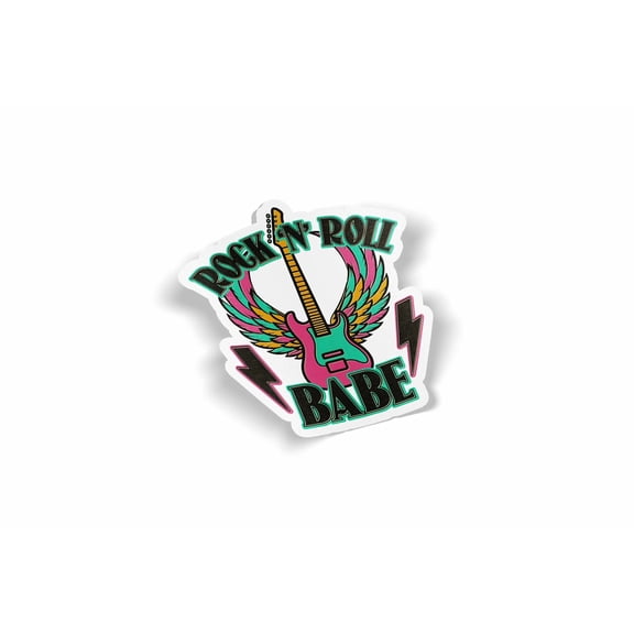 Rock N Roll Babe Waterproof Sticker