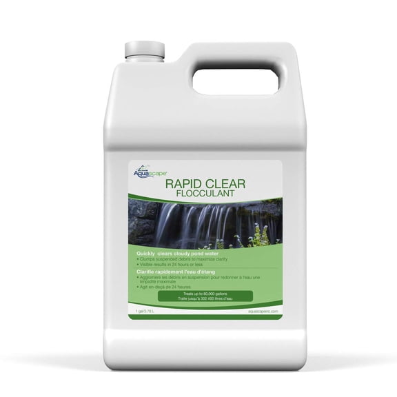 Aquascape 96007 Rapid Clear Flocculant Treatment Cloudy Pond Water, 1 Gallon/ 3.78 L