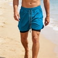 thumbnail image 3 of Rvwovn Men's 2-in-1 Lined Athletic Shorts with Compression Liner Lightweight Workout Running Shorts, 3 of 8