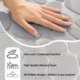 thumbnail image 4 of Memory Foam Runner Bath Mat Light Gray Pebble Design 48x18, 4 of 9
