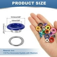thumbnail image 2 of Uxcell 110 Pcs Ojetes con Arandelas 3/8" Kit de Grommets Azul Oscuro, 2 of 7