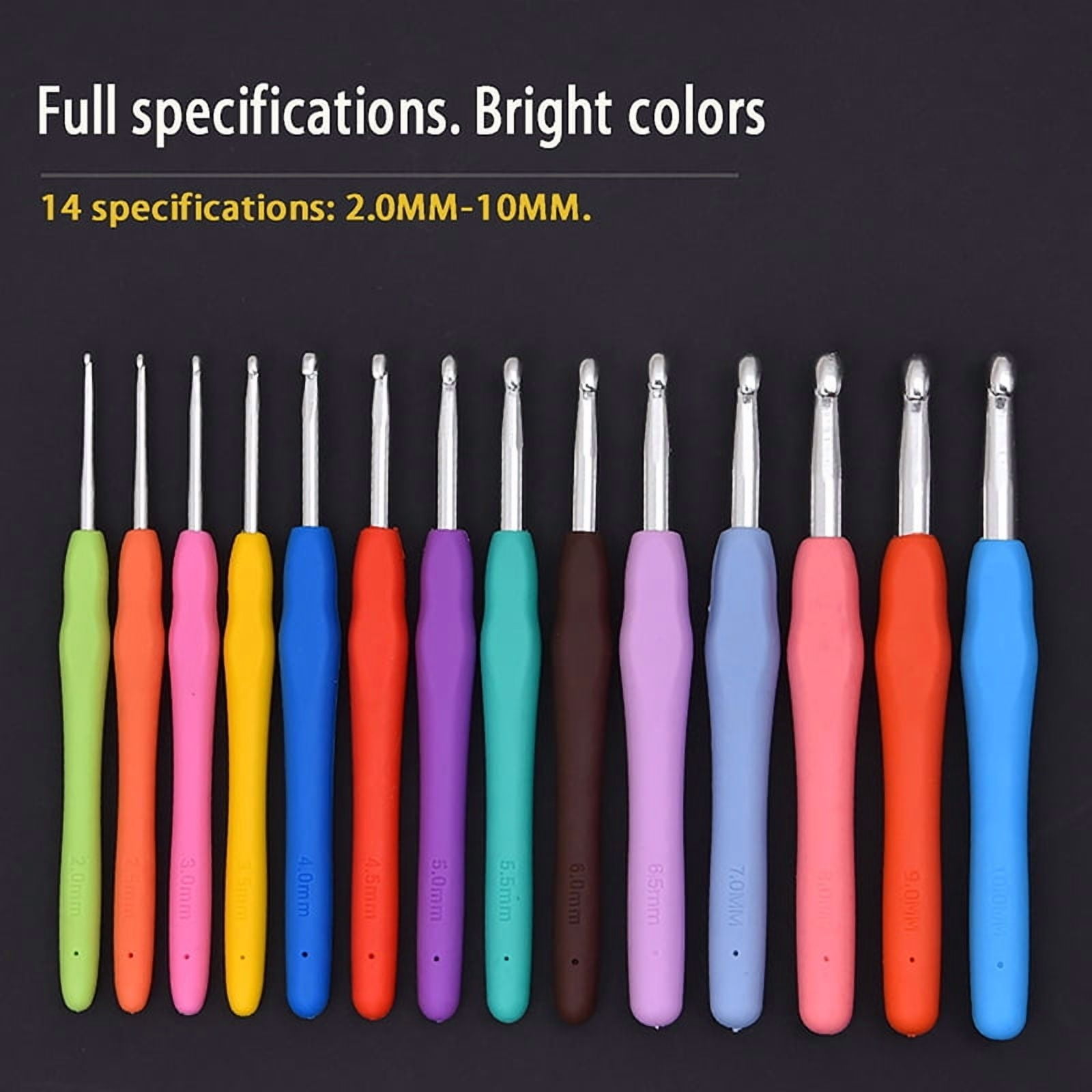 Multicolored Crochet Hooks Yarn Knitting s 2-8mm Random Colors 2.5MM