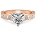 thumbnail image 3 of 2 Carat IGI Certified Heart Shape Lab Grown Diamond Engagement Ring | 14K Rose Gold | Cheryl Side Stone Lab Diamond Ring | FG-VS1-VS2 Quality Friendly Diamonds, 3 of 5