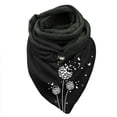 thumbnail image 1 of Women Colorful Dandelion Print Cotton Winter Warm Button Up Scarf, 1 of 3
