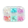 thumbnail image 1 of 6 Grids/Box Nail Decor Exquisite with Steel Ball Lightweight Small Flowers Nail Decoration for Women, 1 of 8