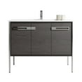 thumbnail image 2 of Fine Fixtures  Oakville Bathroom Vanity  with White Ceramic Sink Black Coal Oak - Chrome Hardware 42 Inch, 2 of 7