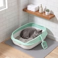 thumbnail image 3 of huayou Open Top High Sided Cat Litter Box, Anti-Splash Large Capacity Kitten Litter Pan, Easy Clean Pet Toilet, for Indoor Small Medium Cats, 3 of 5