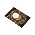 thumbnail image 3 of MKHERT Vintage Gold Mandala Pattern On Black Damask Ethnic Ornament Placemats Table Mats for Dining Room Kitchen Table Decoration 12x18 inch,Set of 6, 3 of 4