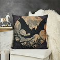 thumbnail image 2 of Halloween Pillow Covers Halloween Night Moon and Tree Art Print with Black Animal Bat Decorative Throw Pillow Covers  Square Pillowcase Outdoor Cushion Cover "(Bat Moon), 2 of 5