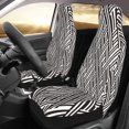 thumbnail image 2 of Sikiie Black White Stripes Car Seat Protector 2 Pack Car Seat Cushion Mat, Car Seat Covers for SUV, Truck, Van, 2 of 7