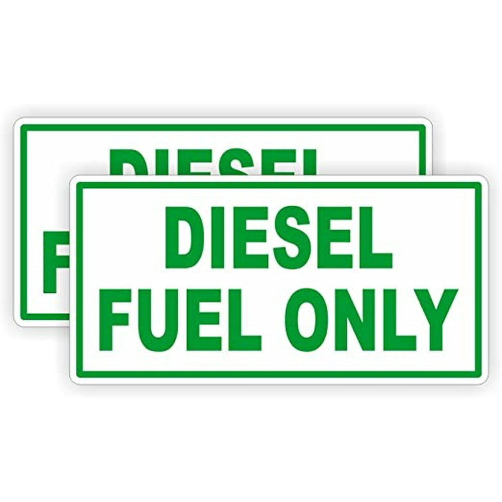 (2) Diesel Fuel Only Vinyl Decals Stickers Labels Fuel Transfer