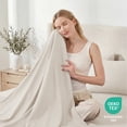 thumbnail image 4 of Sasttie Queen Size Sheets Set Brushed Microfiber, 4 Piece Sheet Set Upto 14 Inches Deep Pocket Bedding Sheets & Pillowcases - Beige, 4 of 9