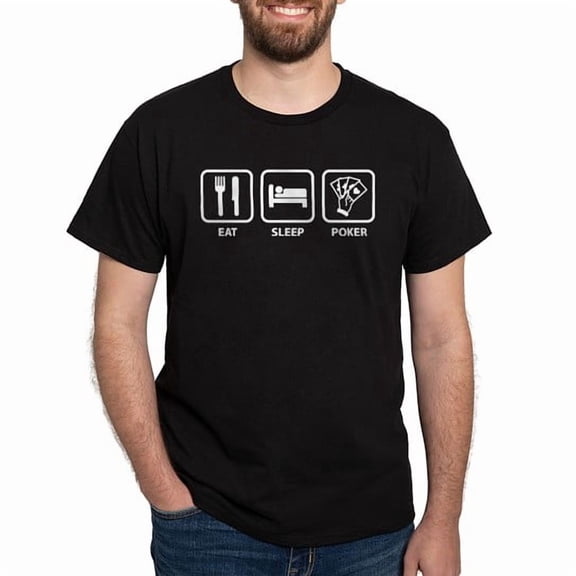 CafePress - Eat Sleep Poker Dark T Shirt - Men's Classic Cotton T-Shirts