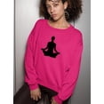 thumbnail image 2 of Yoga Silhouette      Sweatshirt Women -Image by Shutterstock, Female Medium, 2 of 4
