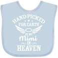 thumbnail image 3 of Inktastic Handpicked for Earth by My Mimi in Heaven with Angel Wings Boys or Girls Baby Bib, 3 of 4