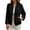 Black, variant on Women's Puffer Bomber Jacket Lightweight Quilted Jacket Long Sleeve Stand Collar Zip Up Warm Winter Coat Outwear with Pockets