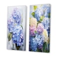 thumbnail image 3 of Designart "Blue violet Hydrangea Eternal Blooms II" Hydrangea Wall Art Set Of 2 - Blue Floral Canvas Set For Living Room Decor, 3 of 6