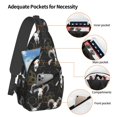 thumbnail image 3 of Sling Bag for Men, Gothic Style Cool Goat Skull Fanny Pack Crossbody Bags Shoulder Chest Bag, Small Gym Bag Anti Theft Crossbody Backpack Daypack for Travel Sports Running Hiking, 3 of 7
