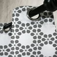 thumbnail image 3 of Ambesonne Grey and White Grommet Curtain, Flower Grid, 50" x 96", Charcoal Grey with White, 3 of 6