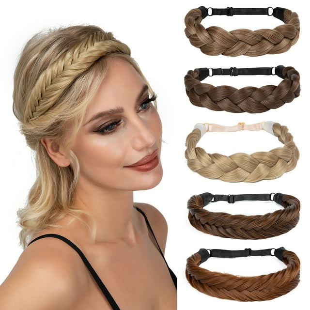 1pcs Synthetic Ribbon Hair Braids with Adjustable Belt Braided Bohemian Style Women's Hairstyle