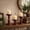 Brown, variant on NUPTIO Wooden Hurricane Glass Candle Holders for Pillar Candles, Set of 3 Rustic Candlestick Holder for Table Centerpiece Mantel Farmhouse Decor （White）