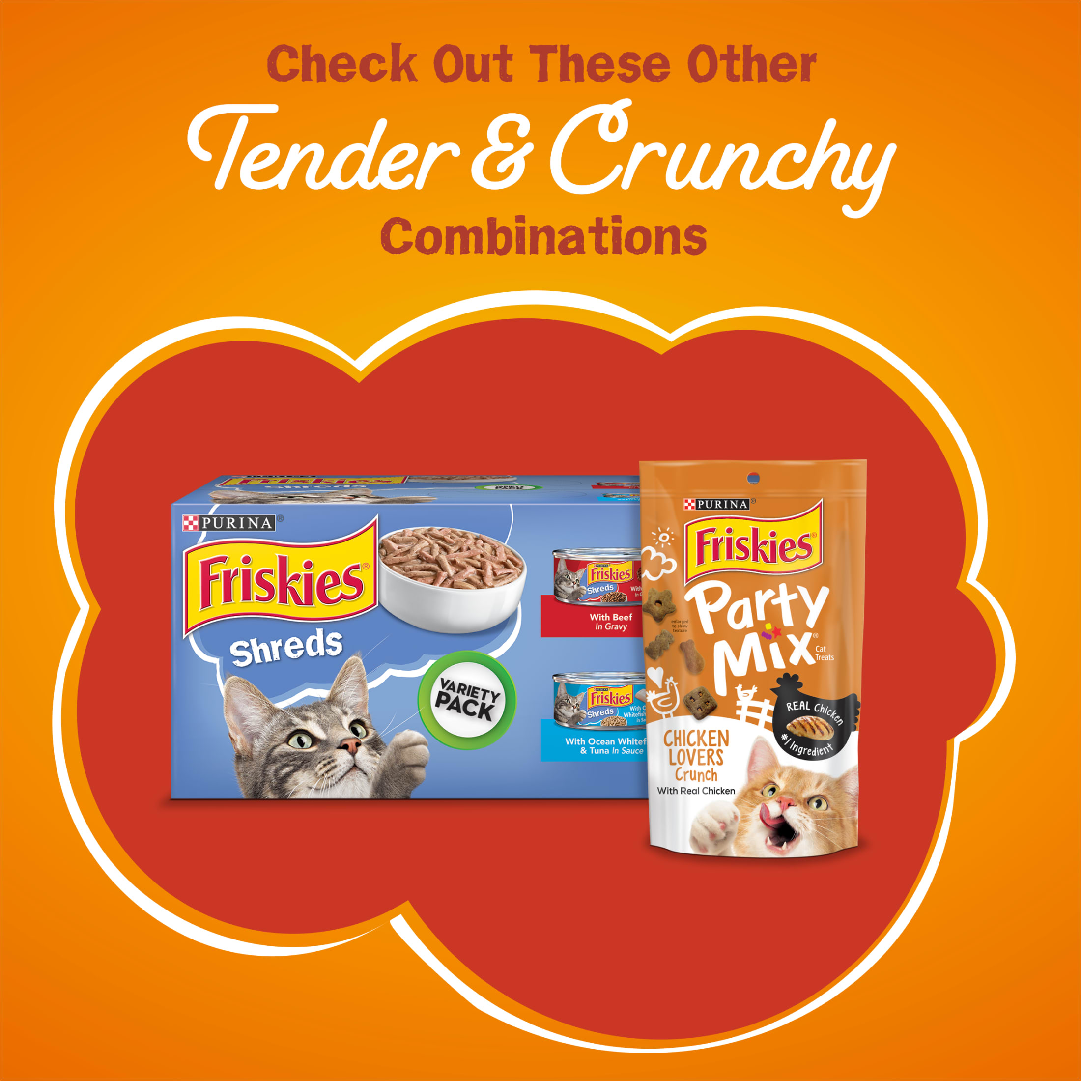 Purina Friskies Tender and Crunch'd With Flavors of Chicken, Beef, Carrots and Green Beans Dry Cat Food, 16 lb Bag