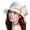 Pink, variant on Ladies Elegant Flower Beret Bridal Wedding Tea Party Outdoor Sun Hat Lace Bowler Sunshade Lightweight