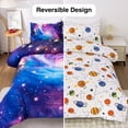 thumbnail image 2 of Btargot 3 Piece Galaxy Space Boy Twin Comforter Set Reversible Planet Abstract Style Kid Bedding Set, 2 of 10